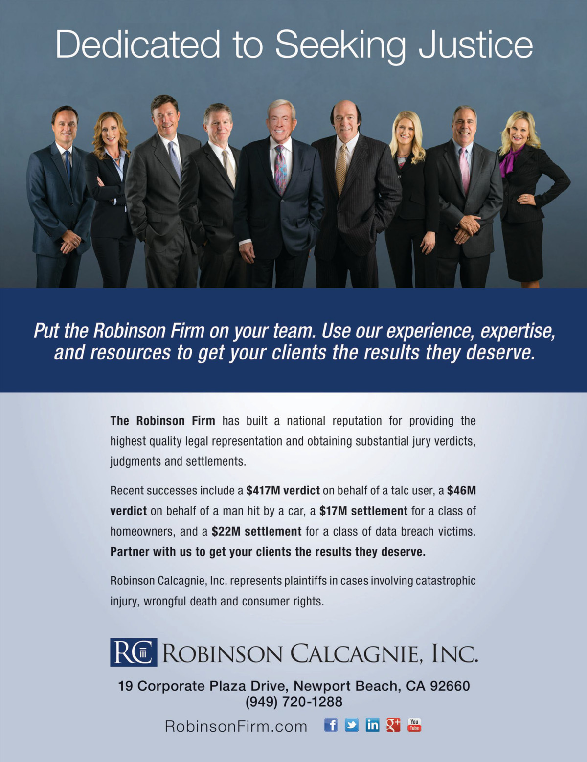 Robinson Calcagnie, Inc Newport Beach, CA Office