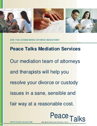 Peace Talks Mediation Services, Inc Playa del Rey, CA Office