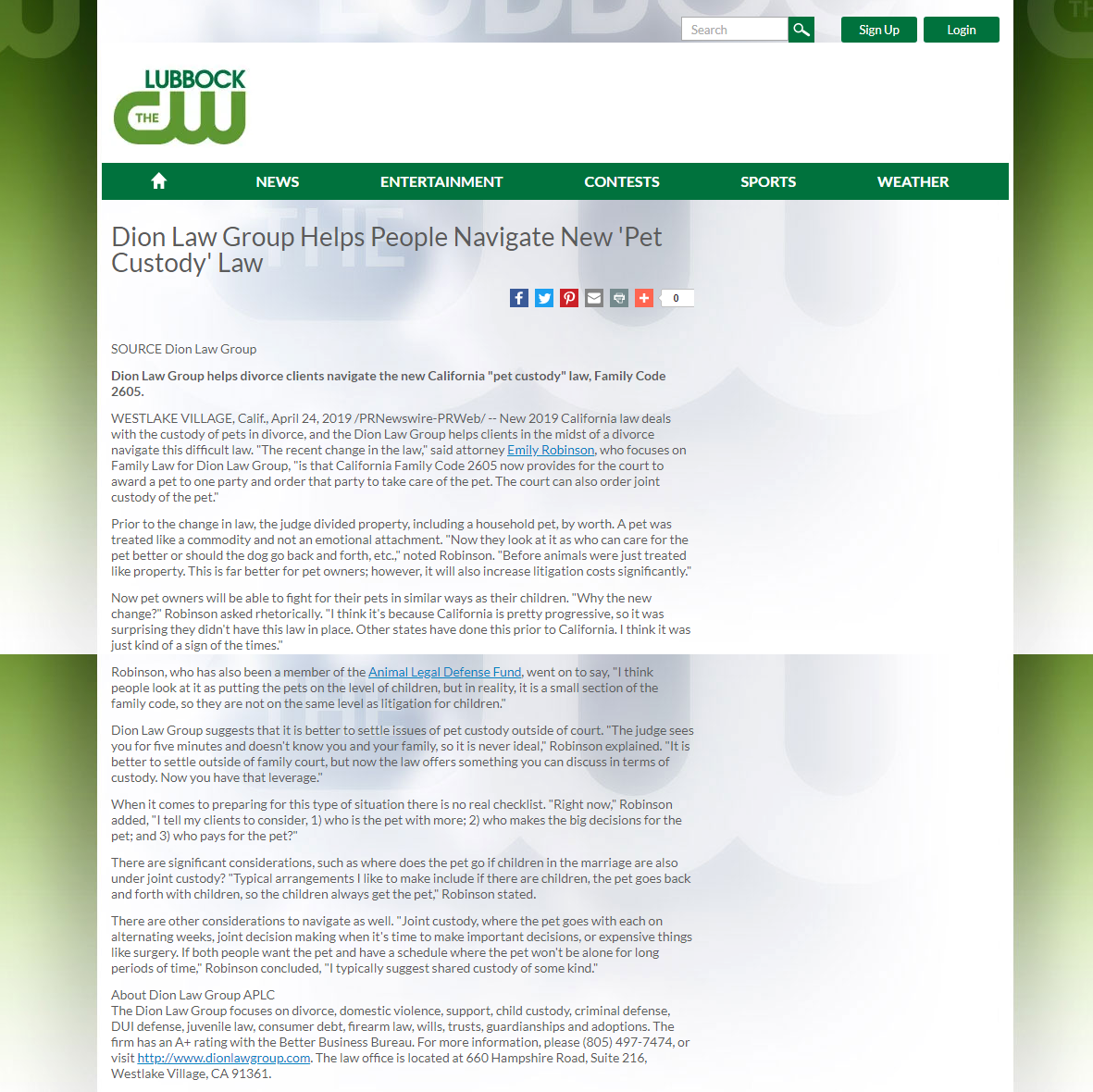 Dion Law Group, APLC Westlake Village,  Office