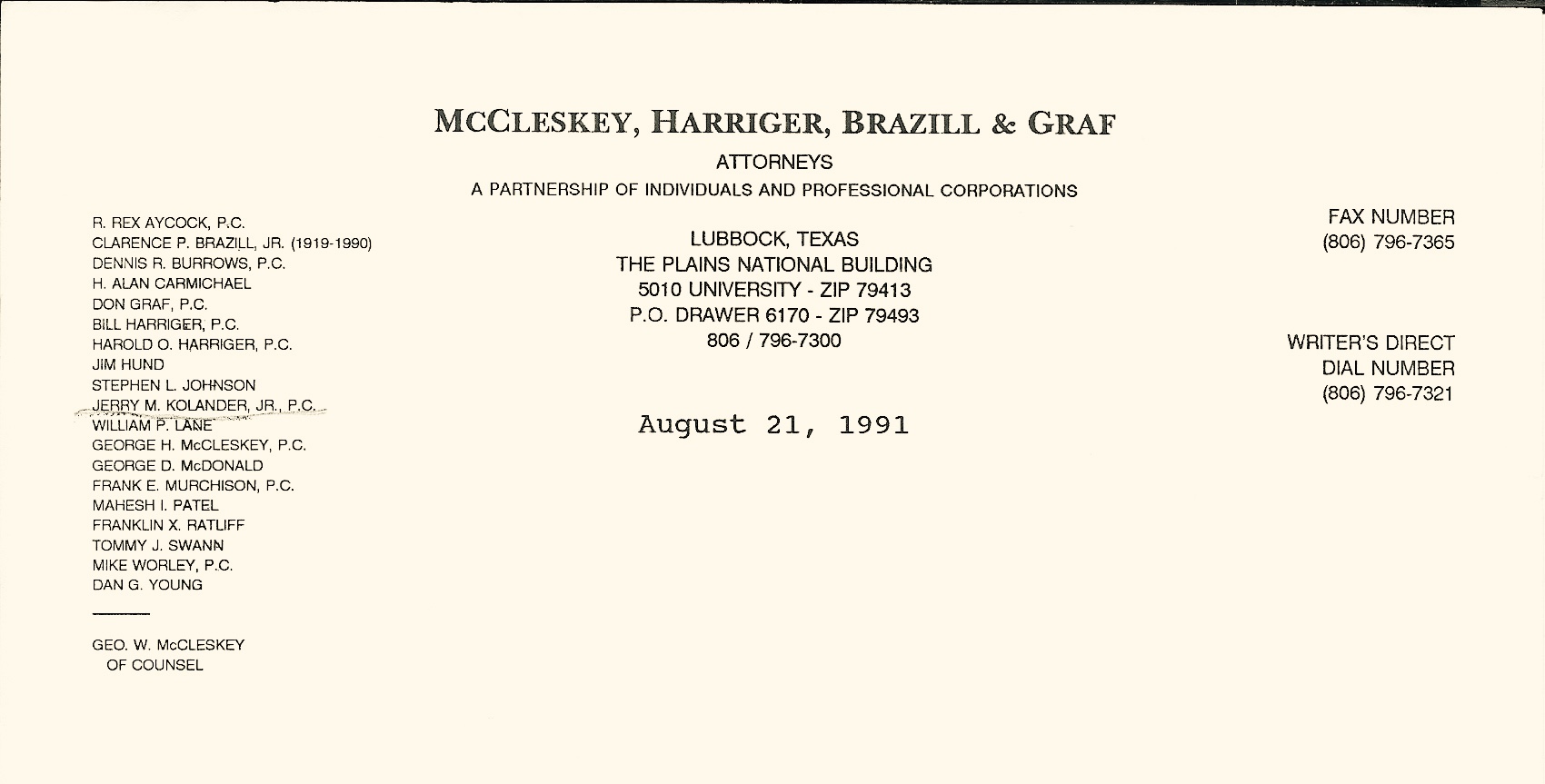 Murchison Law Lubbock, TX Office