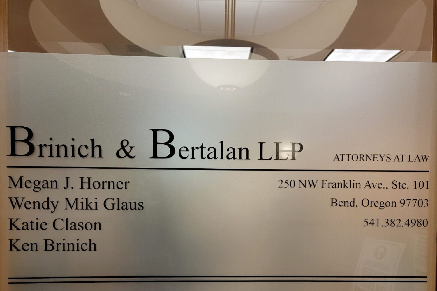 Brinich & Bertalan LLP Bend,  Office