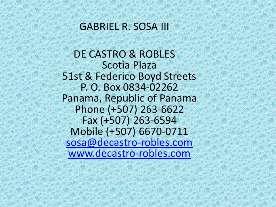 De Castro & Robles Panama Office