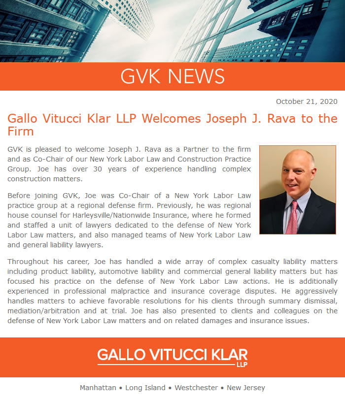 Gallo Vitucci Klar LLP New York City, NY Office