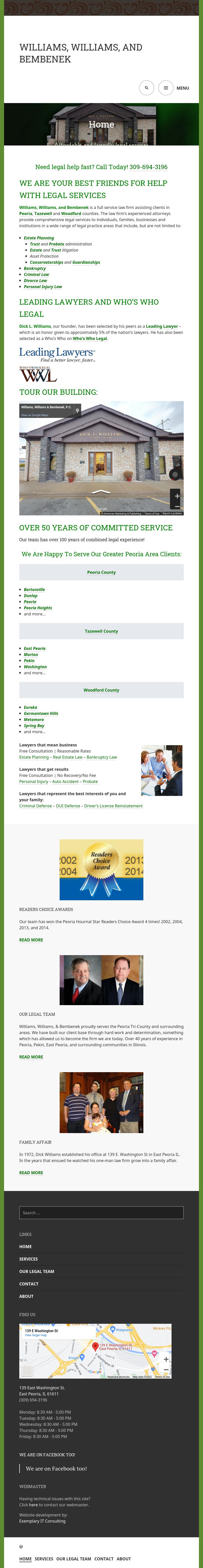 Williams, Williams & Bembenek PC East Peoria, IL Office