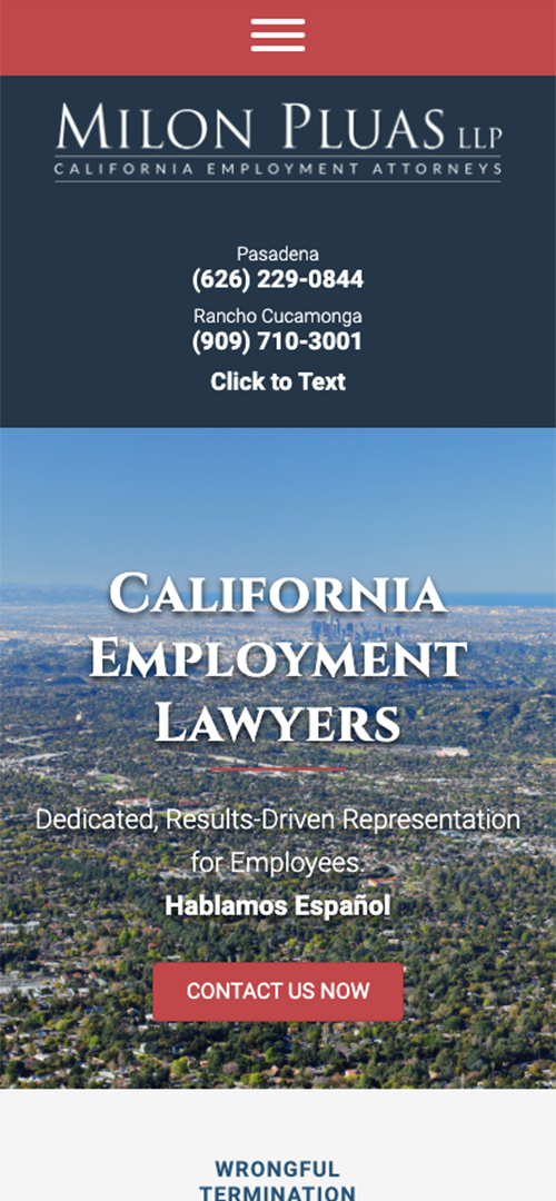 Milon Pluas LLP Pasadena,  Office