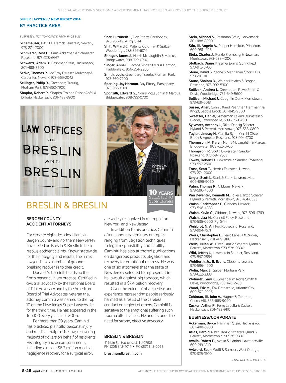 Shapiro Croland Reiser Apfel & Di Iorio, LLP Hackensack, NJ Office