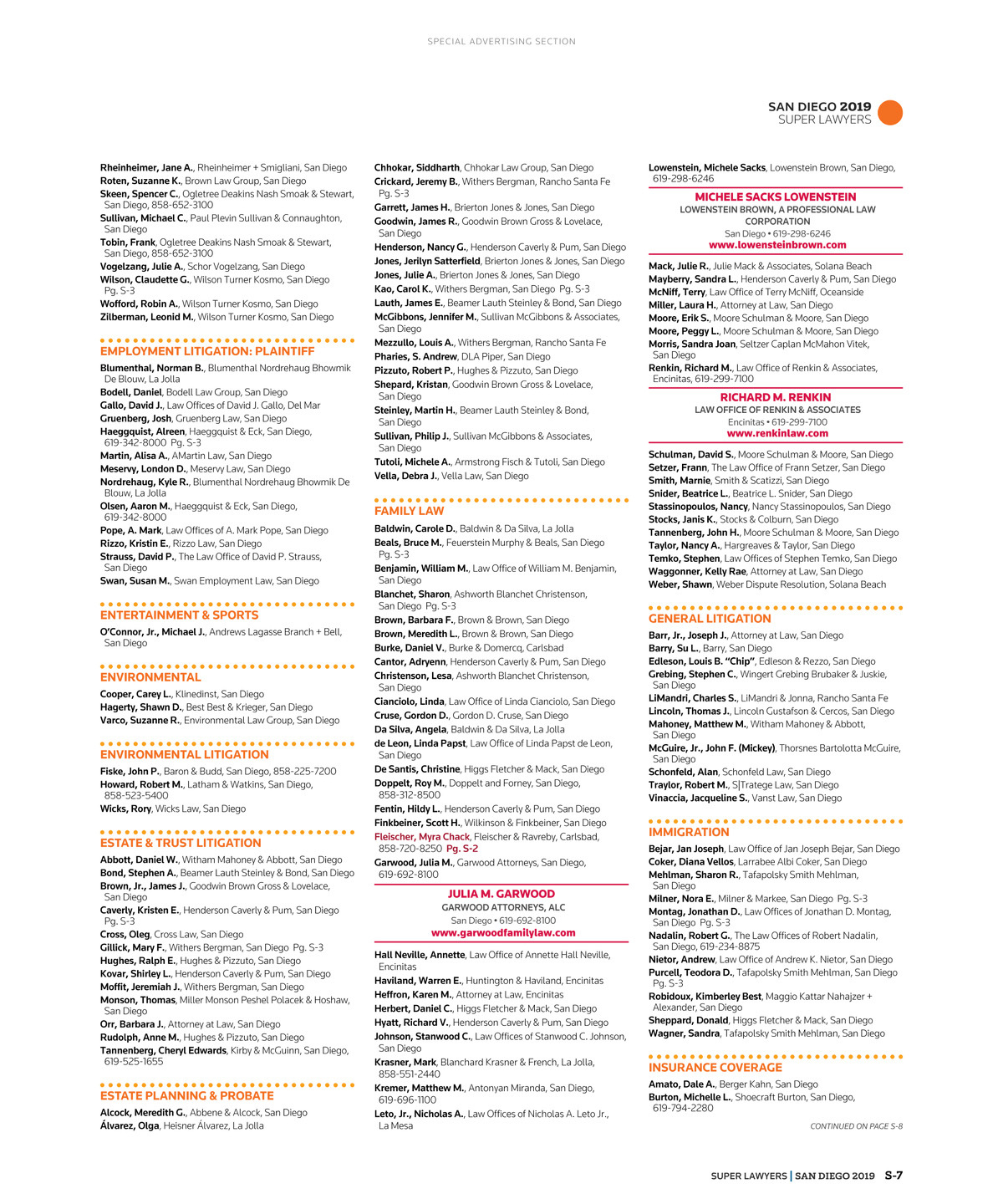 Hildy L. Fentin San Diego,  Office