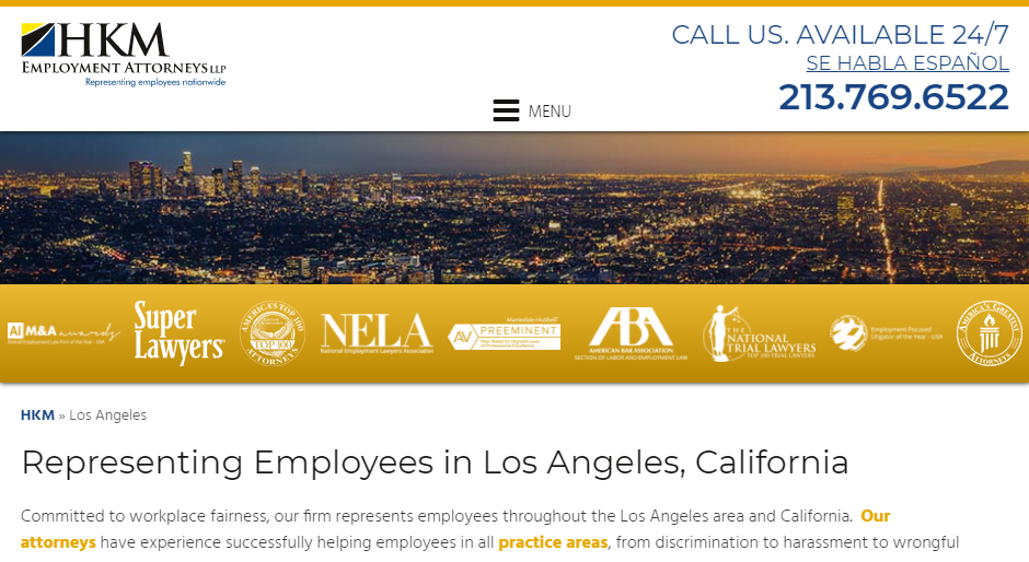 HKM Employment Attorneys LLP Los Angeles, CA Office