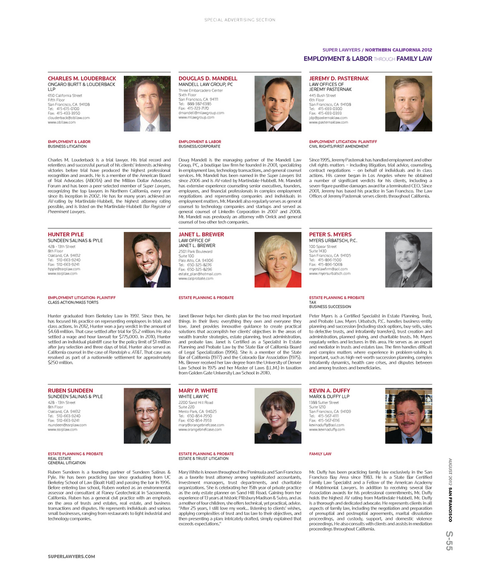 Ongaro PC San Francisco,  Office