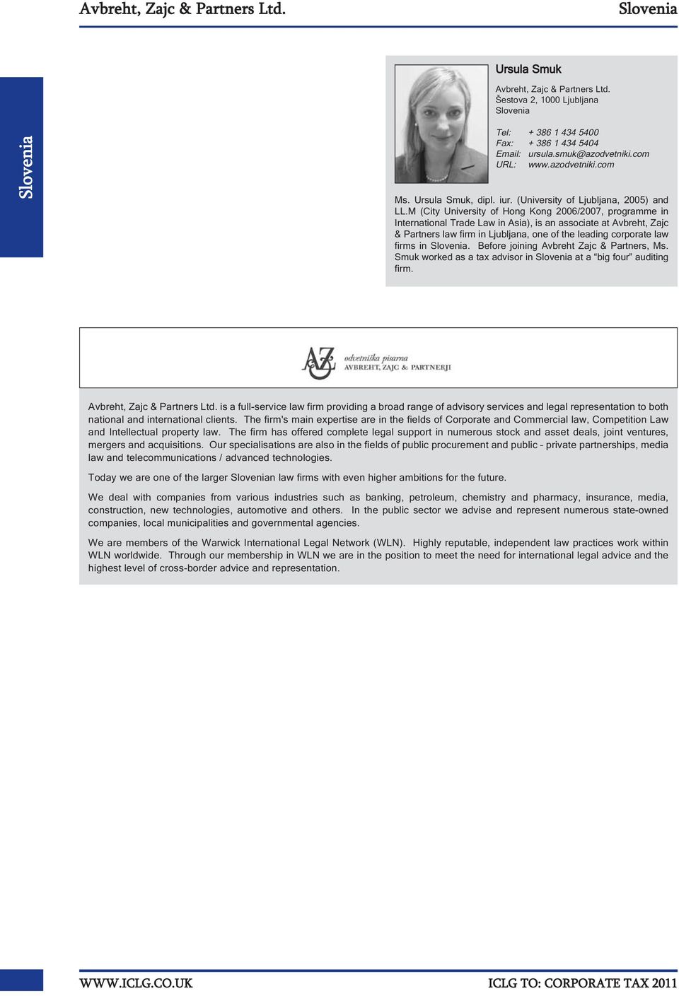 Avbreht, Zajc & Partners Ljubljana, Slovenia Office