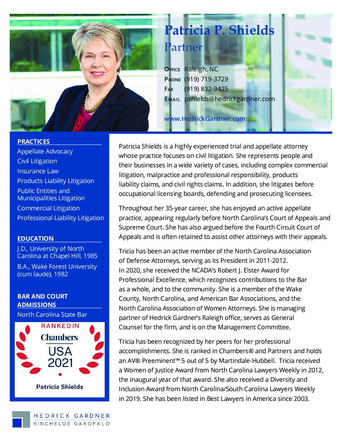 Hedrick Gardner Kincheloe & Garofalo LLP Raleigh, NC Office