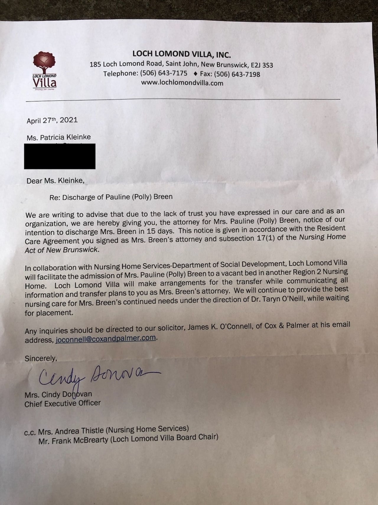 Cox & Palmer Saint John, Canada Office