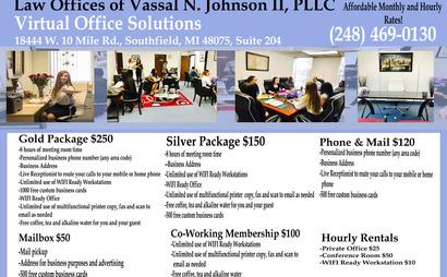 LAW OFFICES OF VASSAL N. JOHNSON II PLLC Southfield,  Office