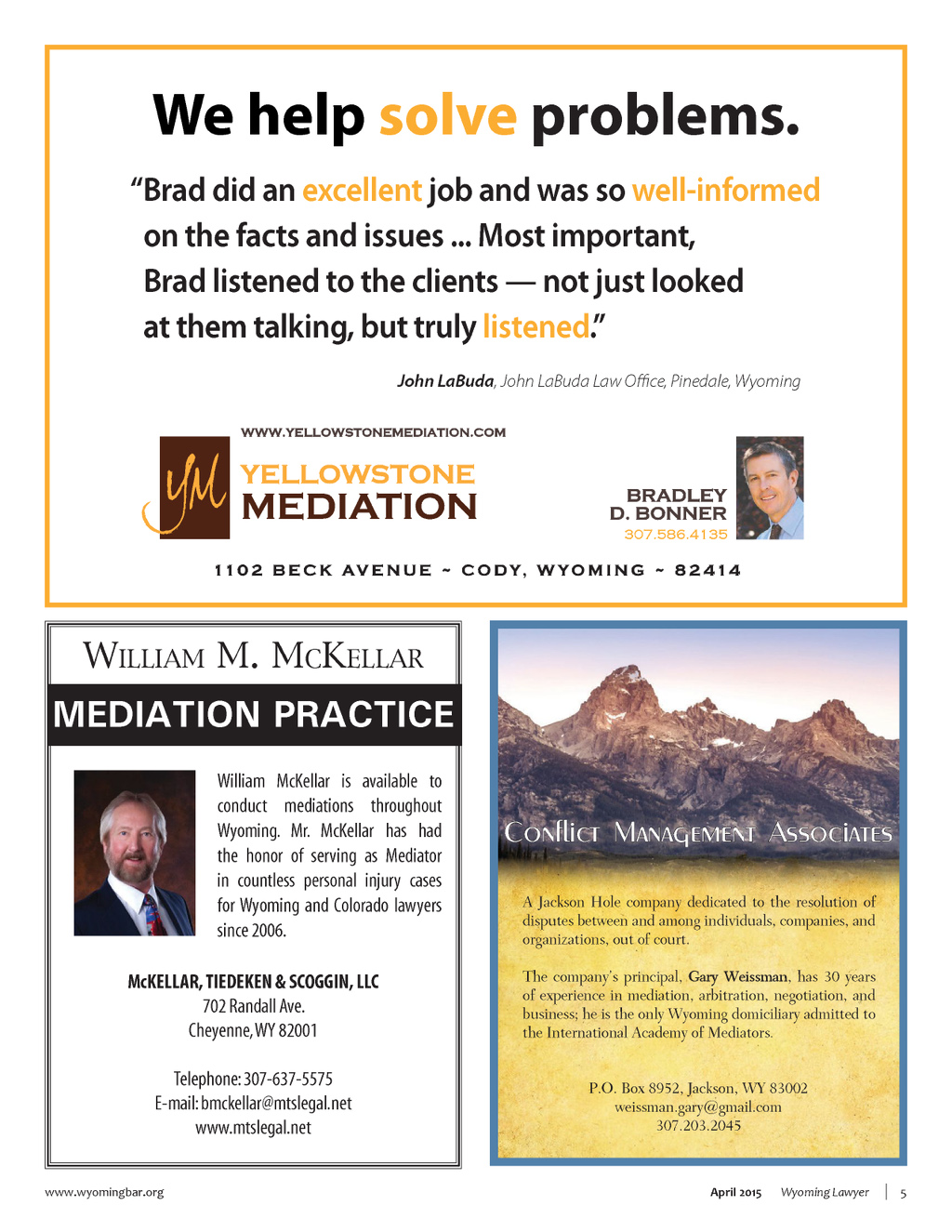 McKellar, Tiedeken & Scoggin, LLC Cheyenne, WY Office