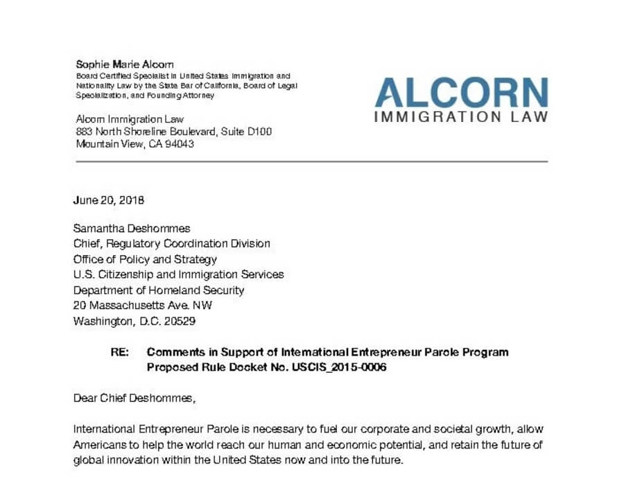 Alcorn Immigration Law, PC Mountain View, CA Office