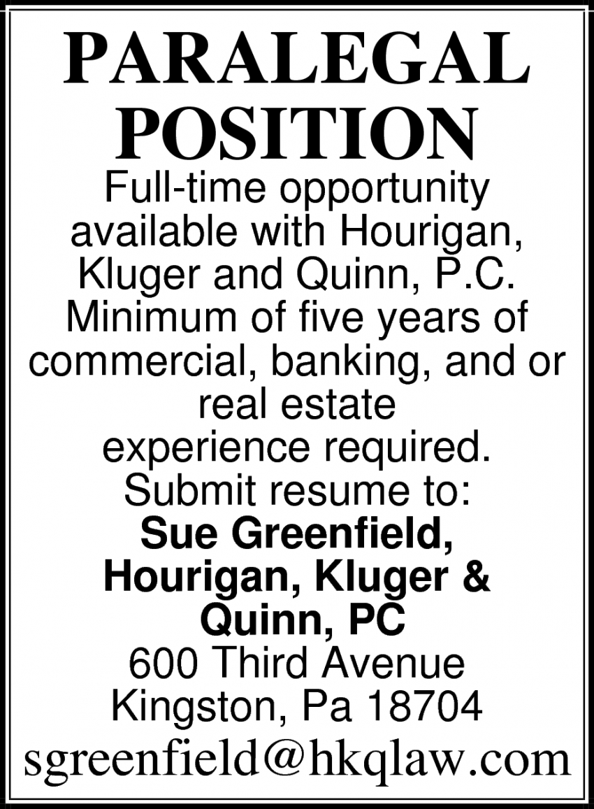 Hourigan, Kluger & Quinn Kingston, PA Office