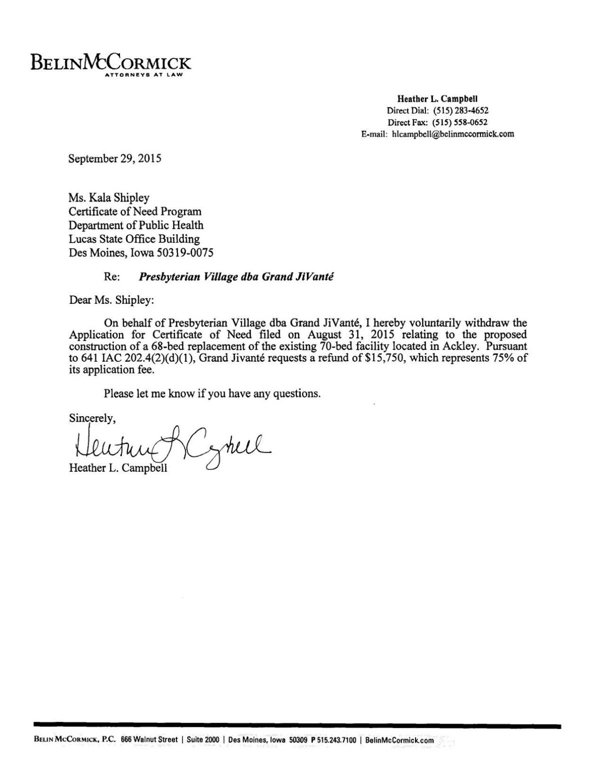 Belin Law Firm Des Moines,  Office