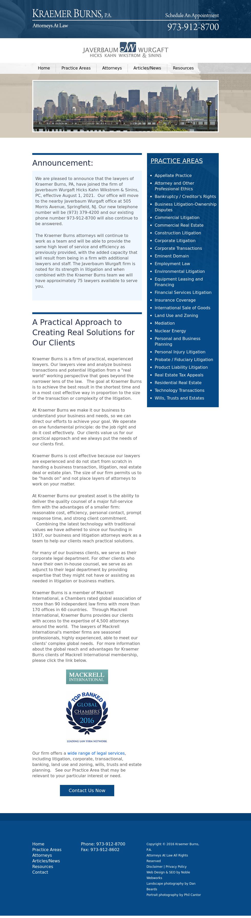 Kraemer Burns, P.A Springfield, NJ Office