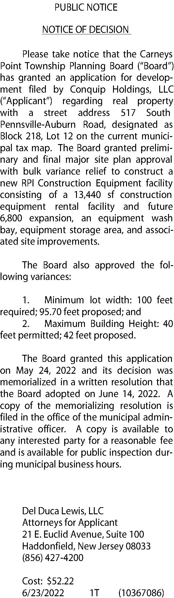 Del Duca Lewis & Berr Haddonfield,  Office