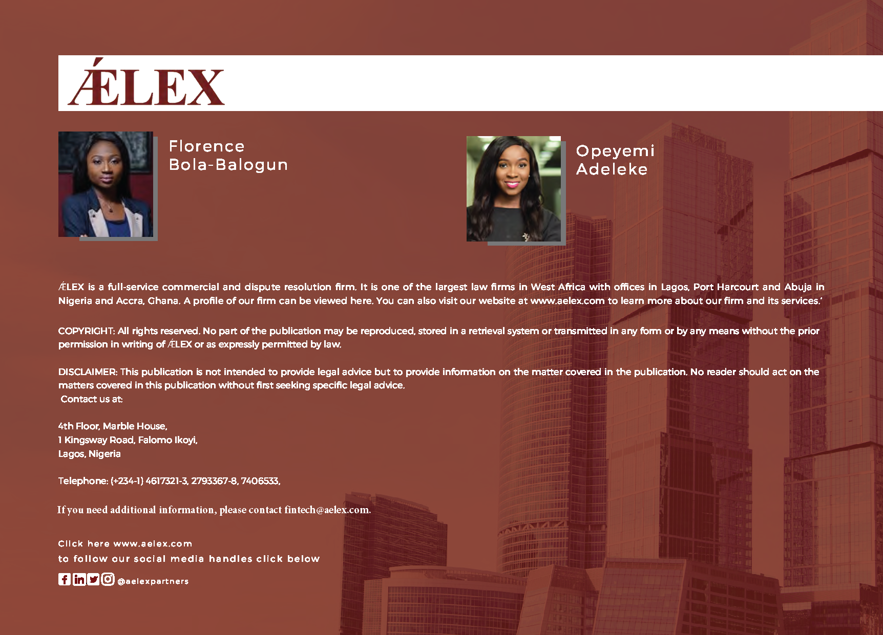 Aelex Lagos, Nigeria Office