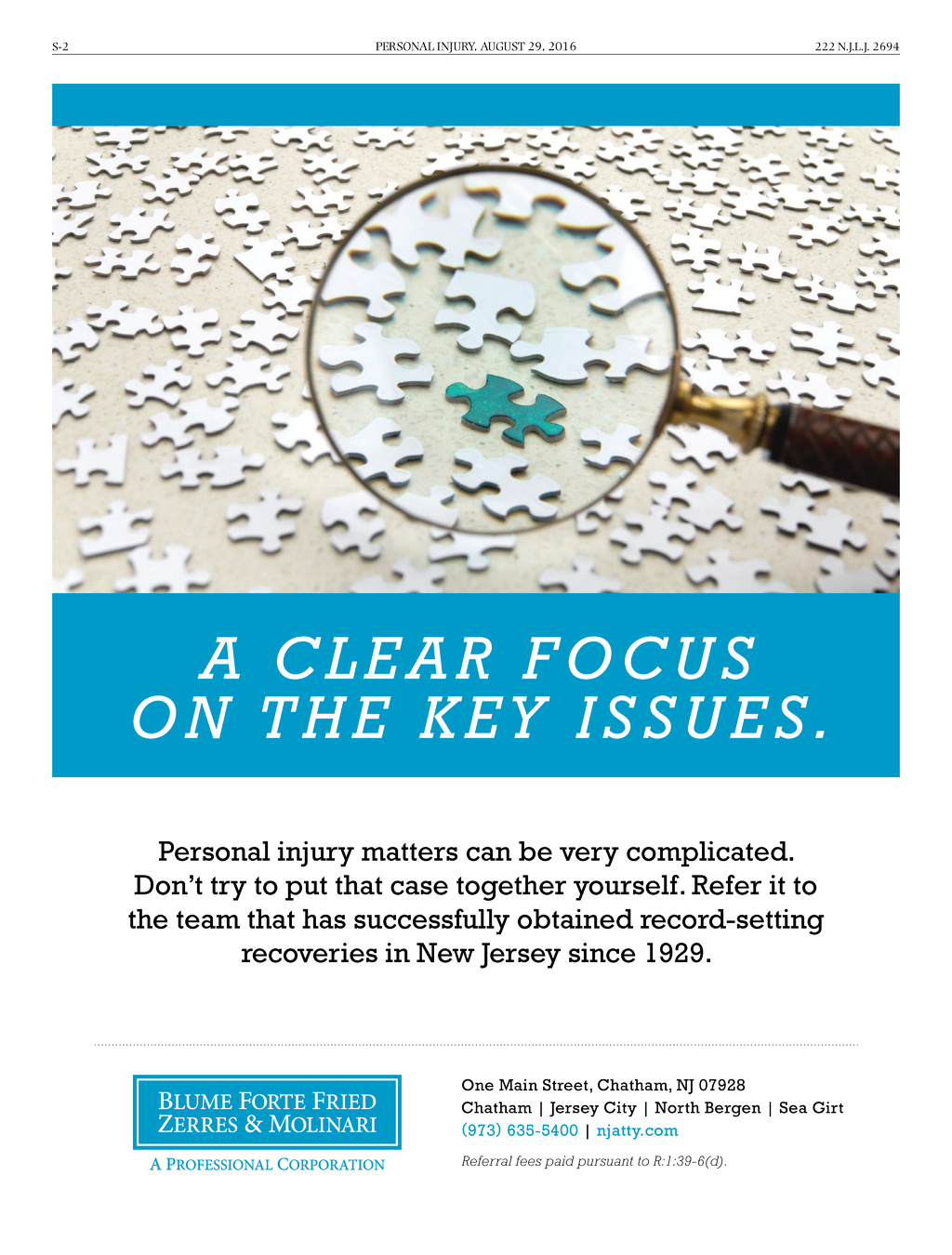 Blume Forte Fried Zerres & Molinari Chatham, NJ Office