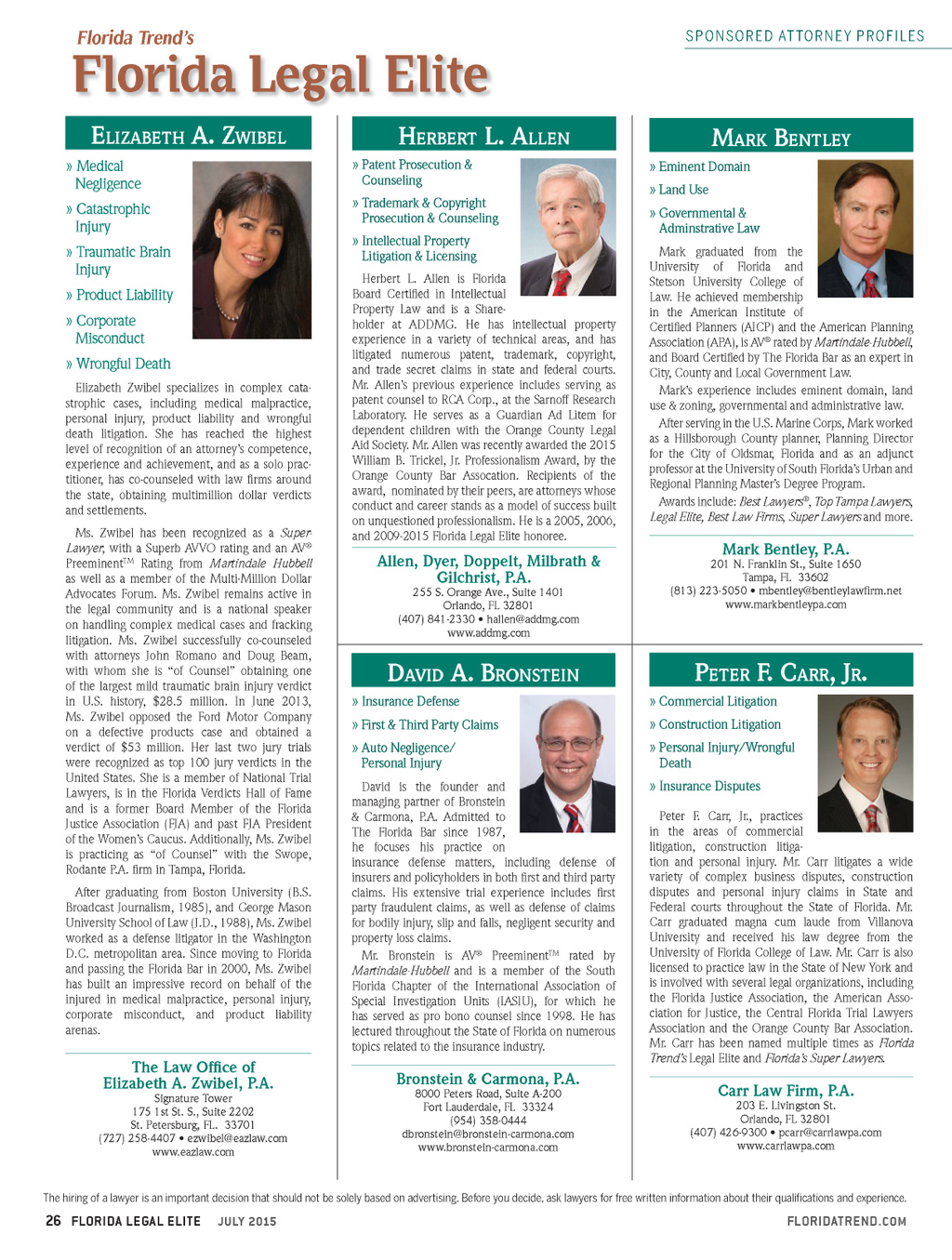 Mark Bentley, P.A Tampa, FL Office