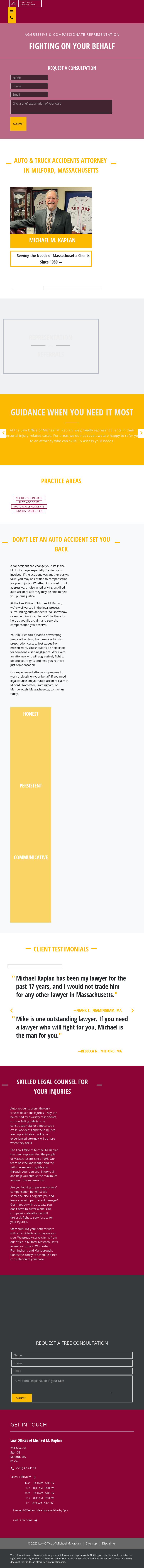 Law Office of Michael M. Kaplan Framingham, MA Office