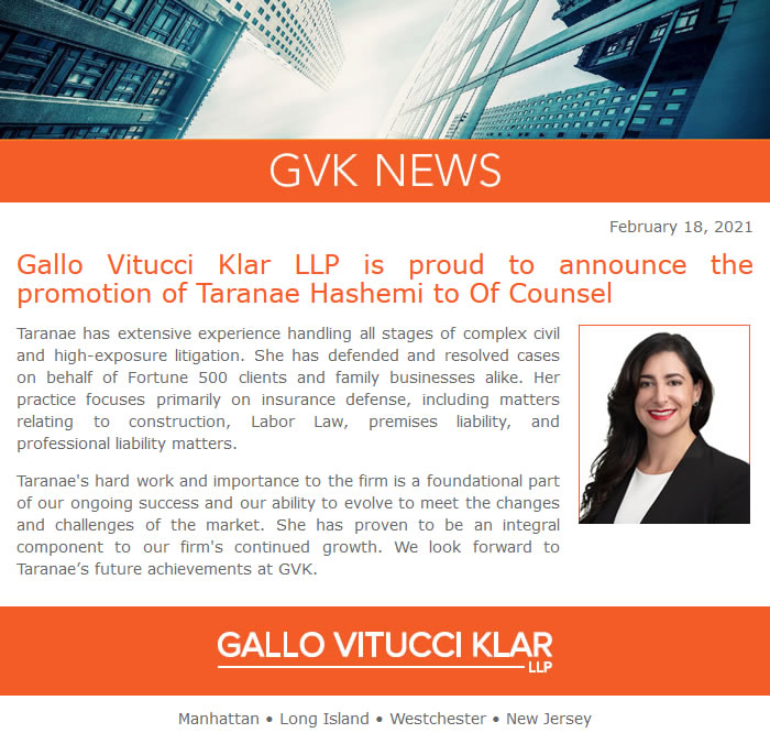 Gallo Vitucci Klar LLP New York City, NY Office