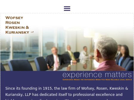 Wofsey Rosen Kweskin & Kuriansky LLP Stamford, CT Office