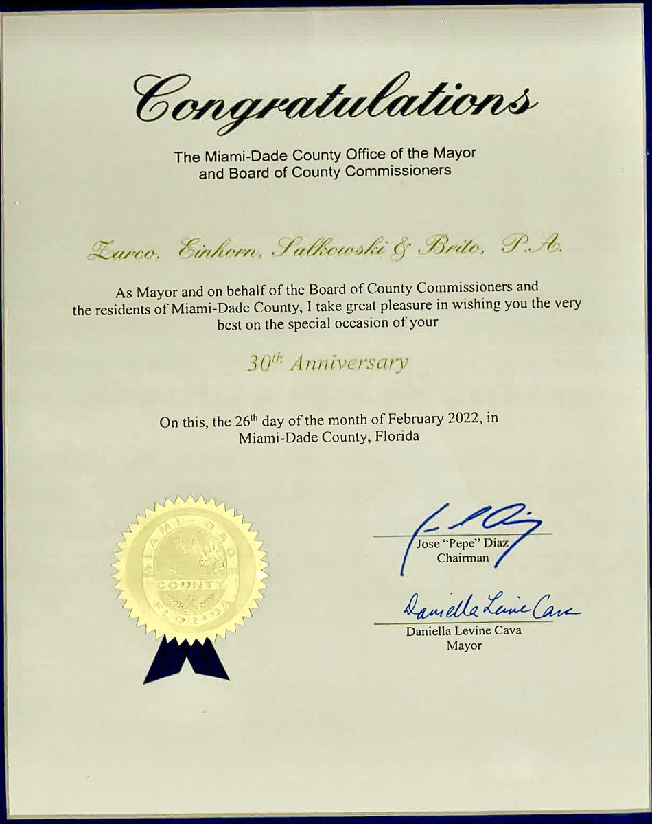 Zarco Einhorn Salkowski & Brito, P.A Miami, FL Office