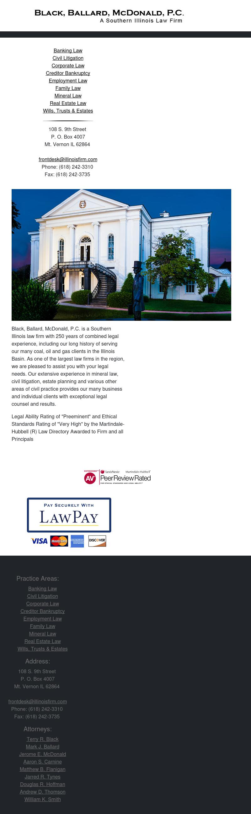 Black, Ballard, McDonald, P.C Mount Vernon, IL Office