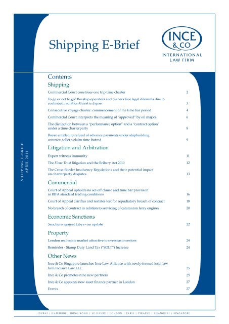 Ince & Co London, United Kingdom Office