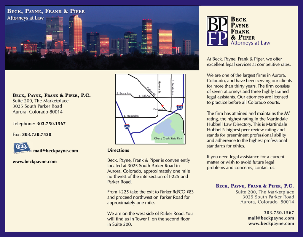 Beck, Payne, Frank & Piper, PC Aurora, CO Office