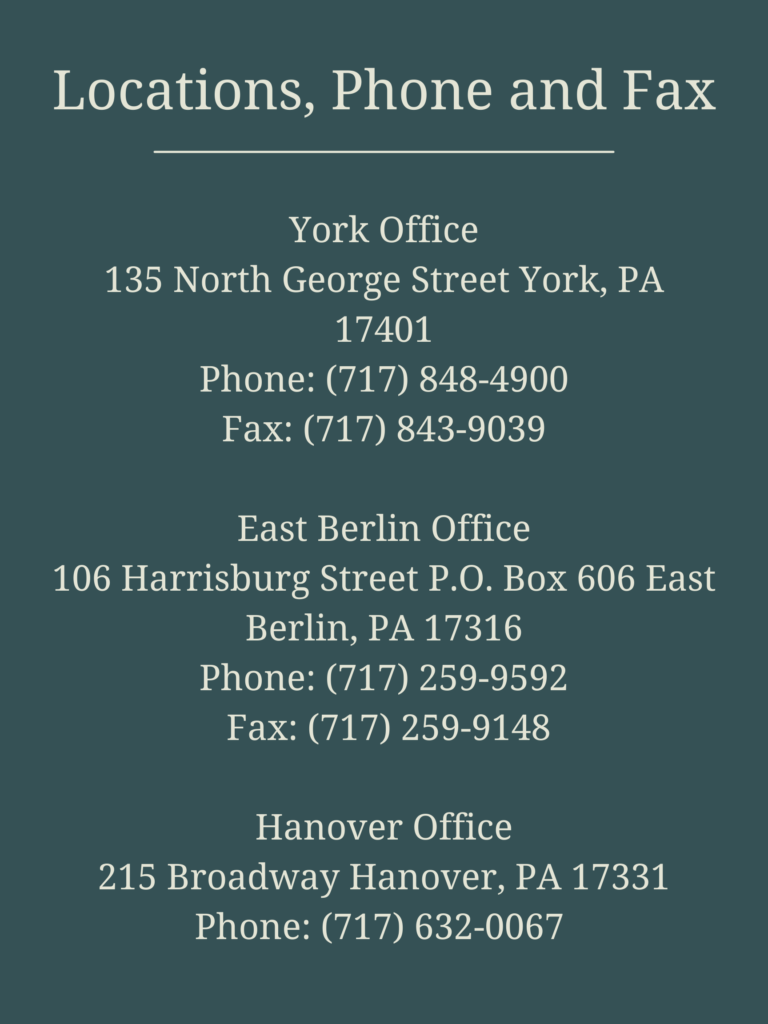 CGA Law Firm East Berlin, PA Office
