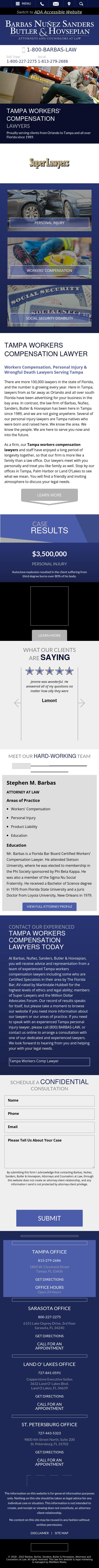 Barbas, Nunez, Sanders, Butler & Hovsepian Tampa, FL Office