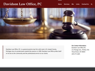 Davidson Law Office, P.C Three Rivers, MI Office