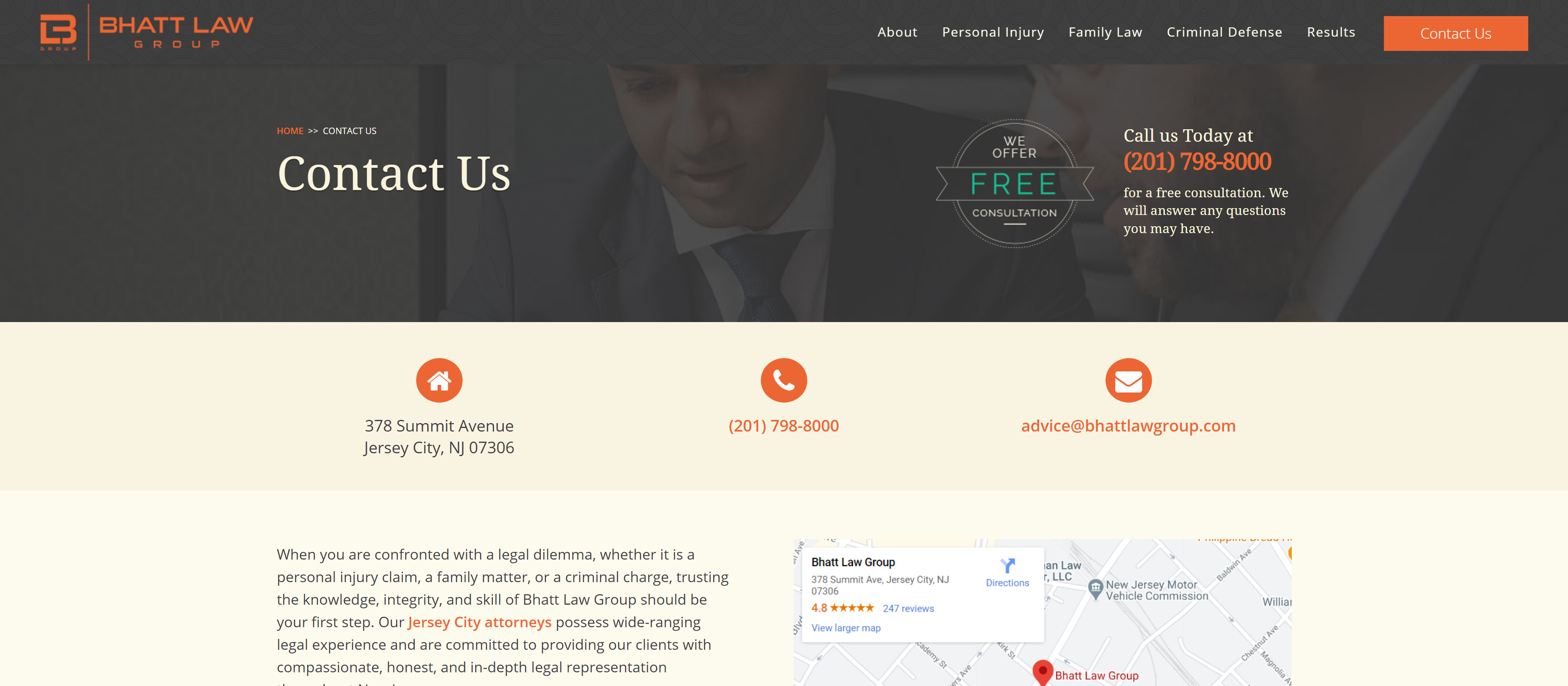 Bhatt Law Group Jersey City,  Office