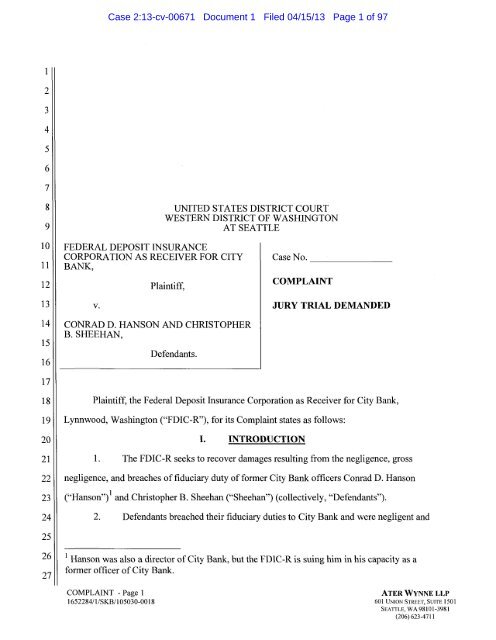 Ater Wynne LLP Seattle, WA Office