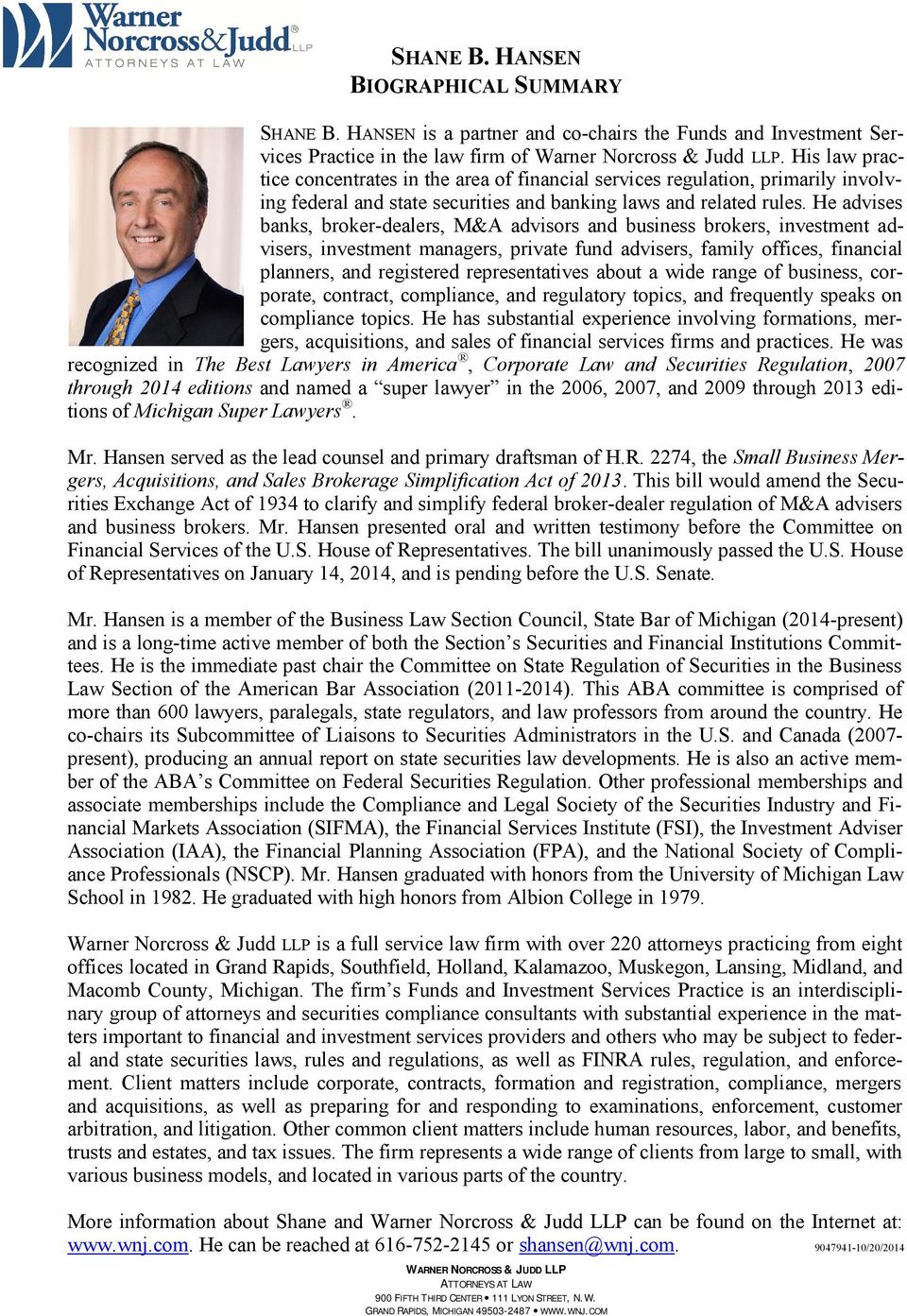 Warner Norcross + Judd LLP Grand Rapids, MI Office