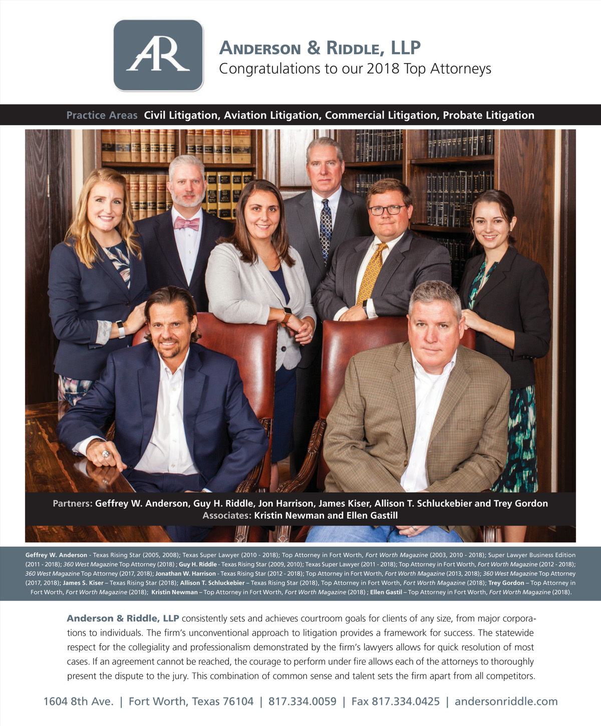 Anderson & Riddle, LLP Fort Worth, TX Office