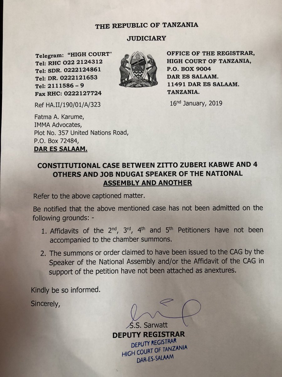 IMMMA Advocates Dar es Salaam, Tanzania, United Republic of Office