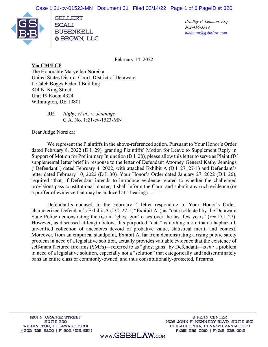 Gellert Scali Busenkell & Brown, LLC Wilmington,  Office