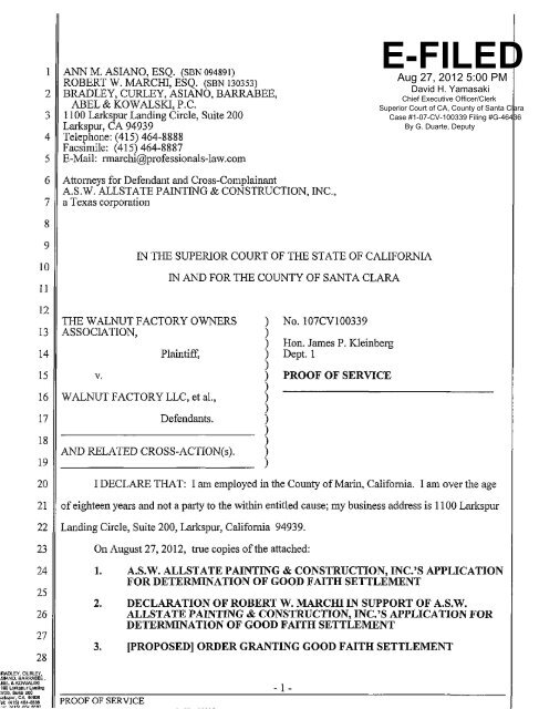 Bradley, Curley, Barrabee & Kowalski, A Professional Corporation, PC San Francisco, CA Office