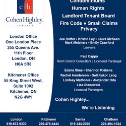 Cohen Highley LLP Kitchener, Canada Office