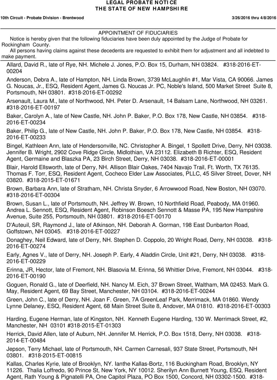 Robinson, Boesch, Sennott & Daly, P.A Portsmouth, NH Office