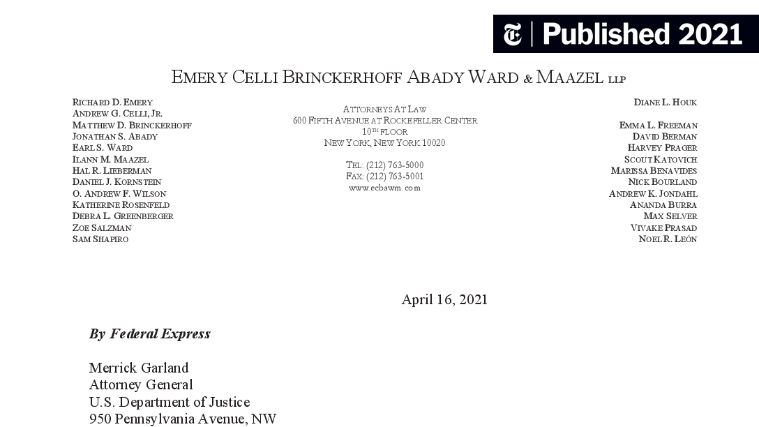 Emery Celli Brinckerhoff & Abady LLP New York City, NY Office
