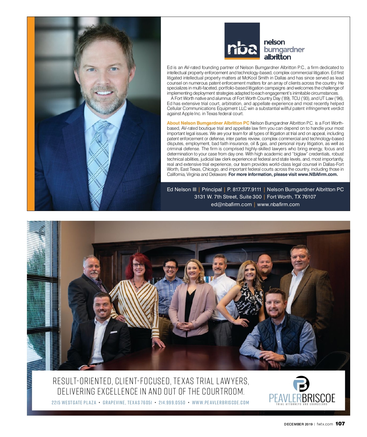 Peavler-Briscoe Trial Attorneys & Counselors Grapevine, TX Office