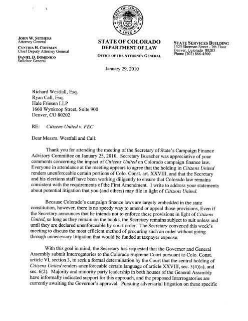 Hale Westfall Denver,  Office