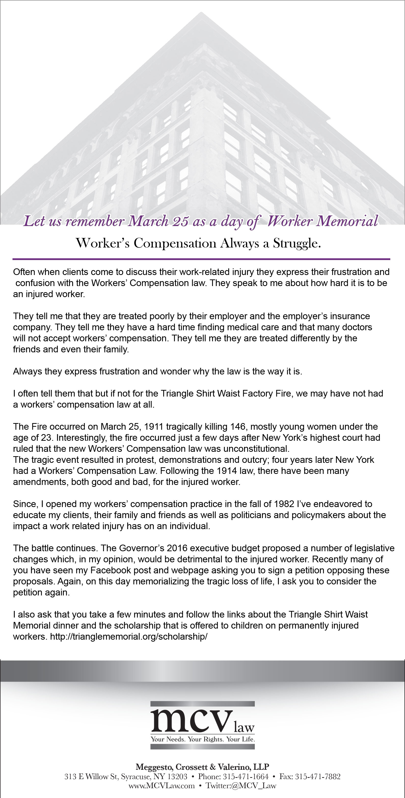 Meggesto, Crossett & Valerino, LLP Syracuse, NY Office