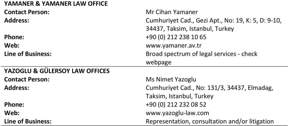 Paksoy & Co Istanbul, Turkey Office